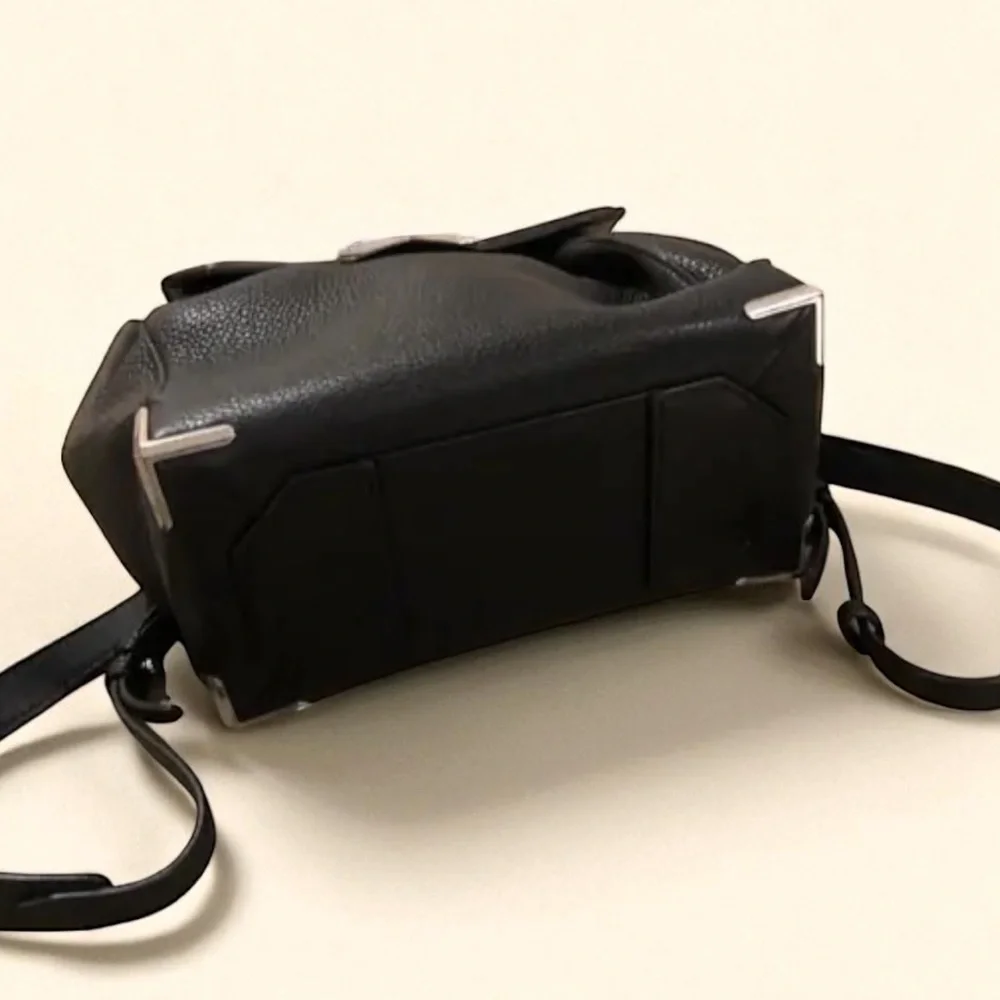 Alexander Wang Leather Black Pebbled Prisma Backpack - Pre-loved
